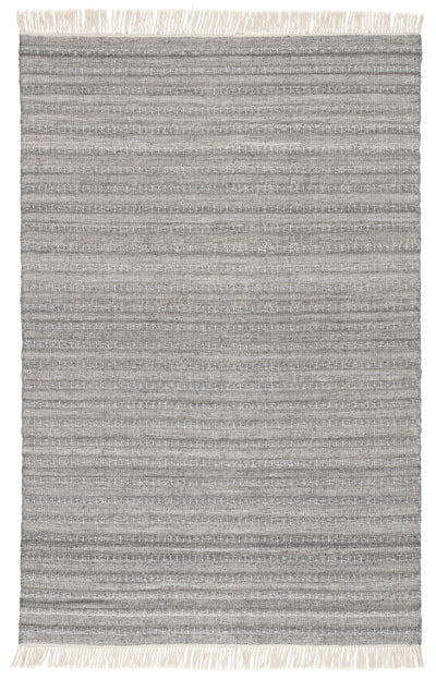 Torre Indoor/ Outdoor Solid Gray/ Cream Rug by Jaipur Living
