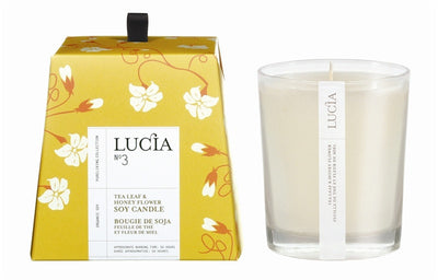 Lucia Tea Leaf & Wild Honey Soy Candle design by Lucia