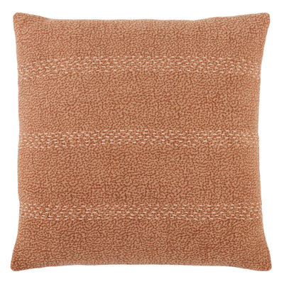 Trenton Stripes Pillow in Terracotta & Beige by Jaipur Living