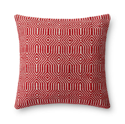 Red & Ivory Indoor/Outdoor Pillow by Loloi