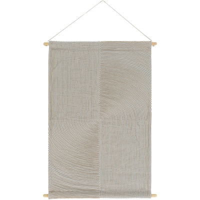 Pax PAX-1001 Woven Wall Hanging in Light Gray & Cream by Surya
