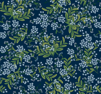 Cornflower Wallpaper in Navy from the Rifle Paper Co. 2nd Edition by York Wallcoverings