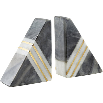 Slate SAT-001 Bookends, Set of 2 by Surya