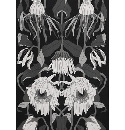 Archives Collection Withered Flowers Wallpaper in Black design by Studio Job for NLXL Wallpaper