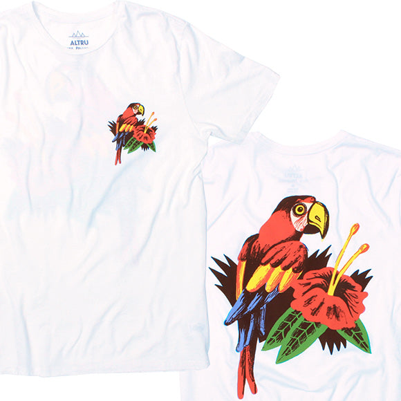 Luke Pelletier Parrots Shirt front and back