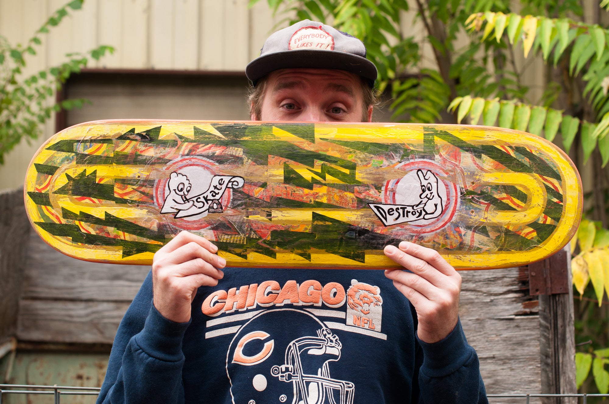 Mason Mcfee interview photo with skateboard