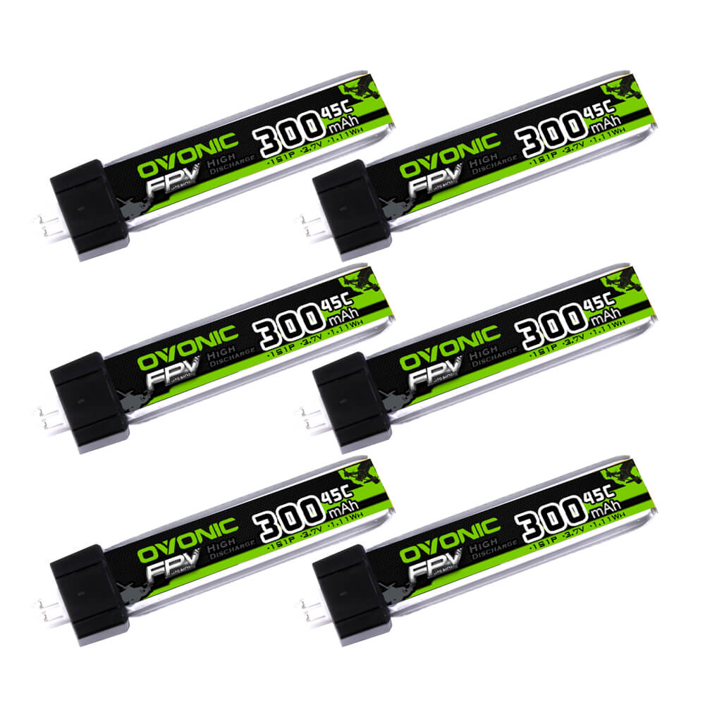 OVONIC 300mAh 1S1P 3.7V 45C LiPo PH2.0