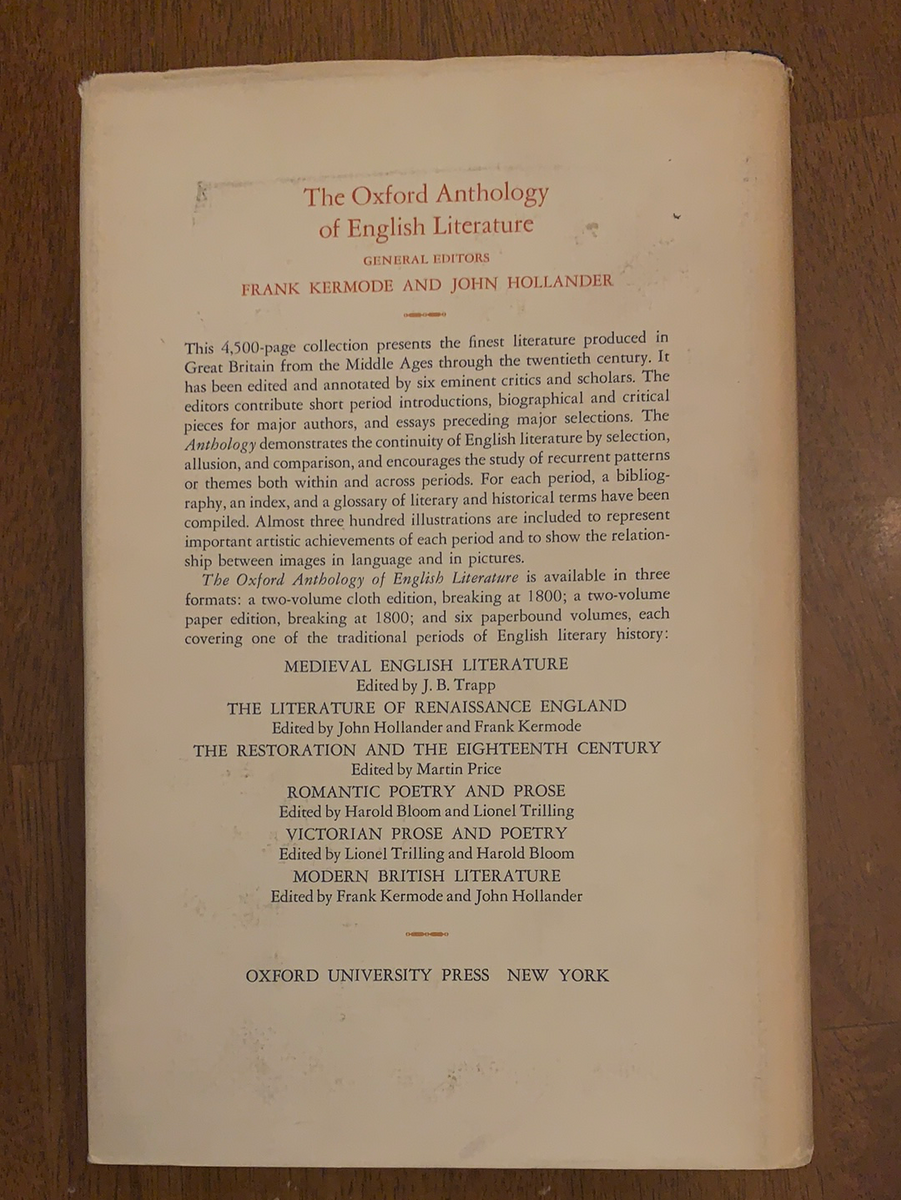 レア洋書The Oxford Anthology of English〜 セールSALE 本・音楽