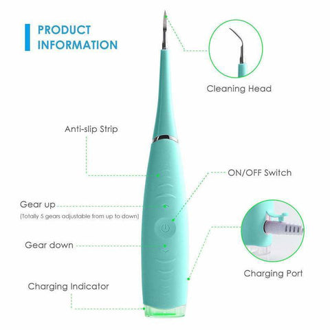 Electric Sonic Dental Scaler Tartar Calculus Plaque Remover Tooth Stains Tools Reviews