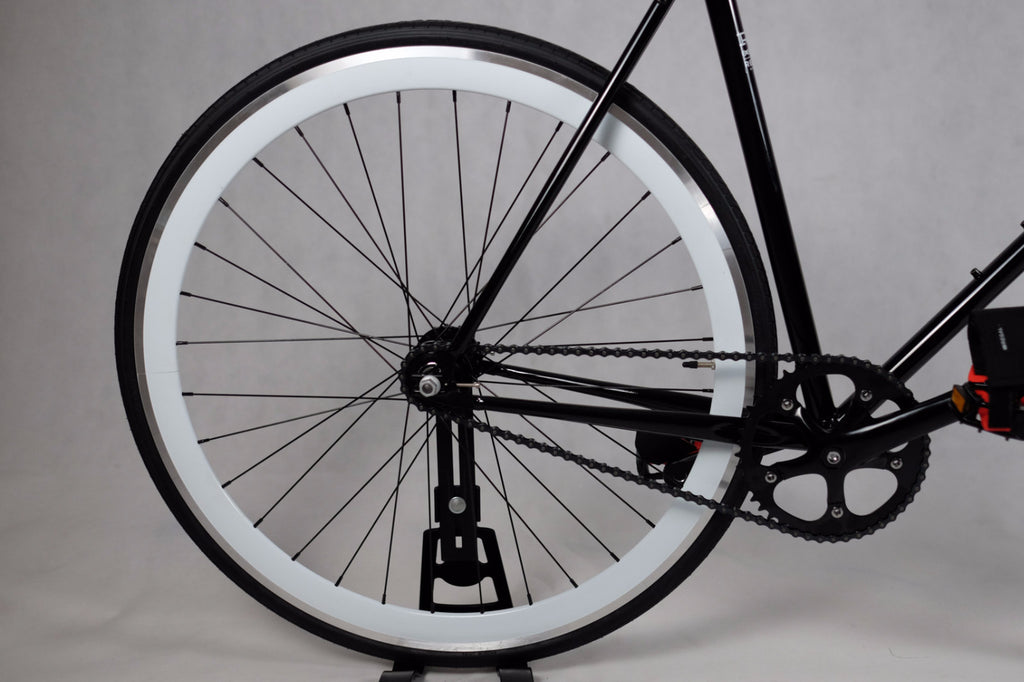 white bicycle rims