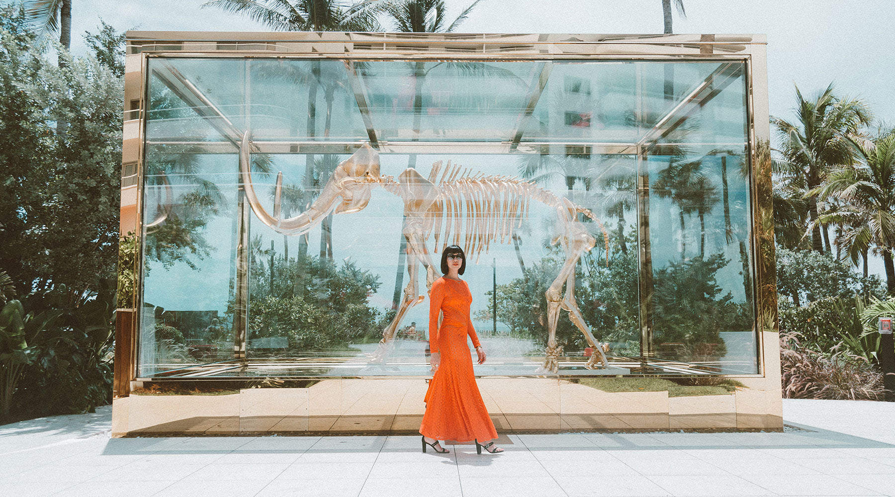 Damien Hirst's 'Gone but not Forgotten' installed outside the Faena Hotel Miami Beach