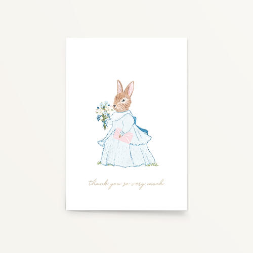 Mrs Rabbit Thank You Printable Card
