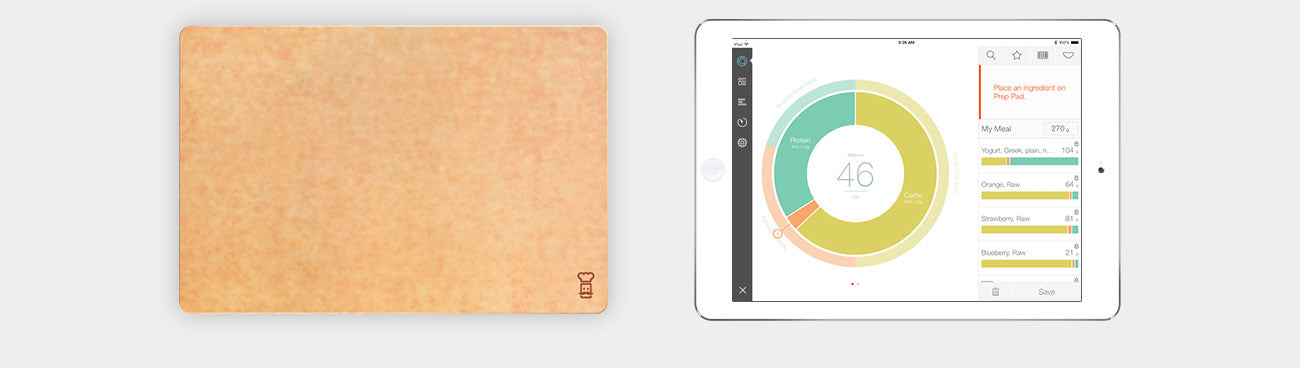 Prep Pad wireless kitchen scale and The Counrtertop iPad App