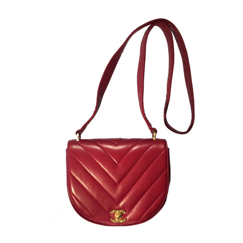 Chanel red vintage bag