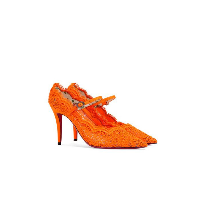 gucci orange heels