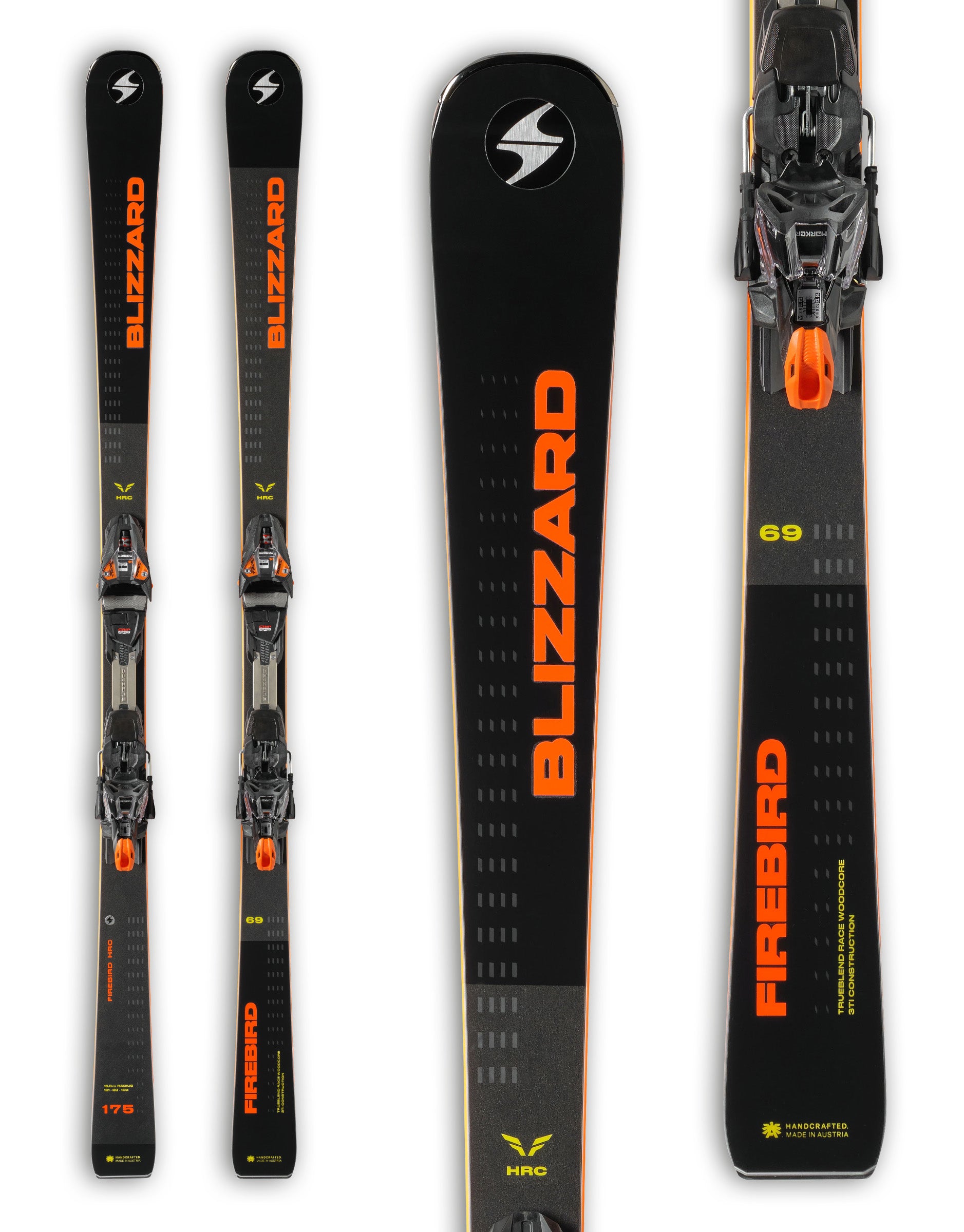 Blizzard Firebird HRC Skis + Marker XCell 14 Bindings 2024