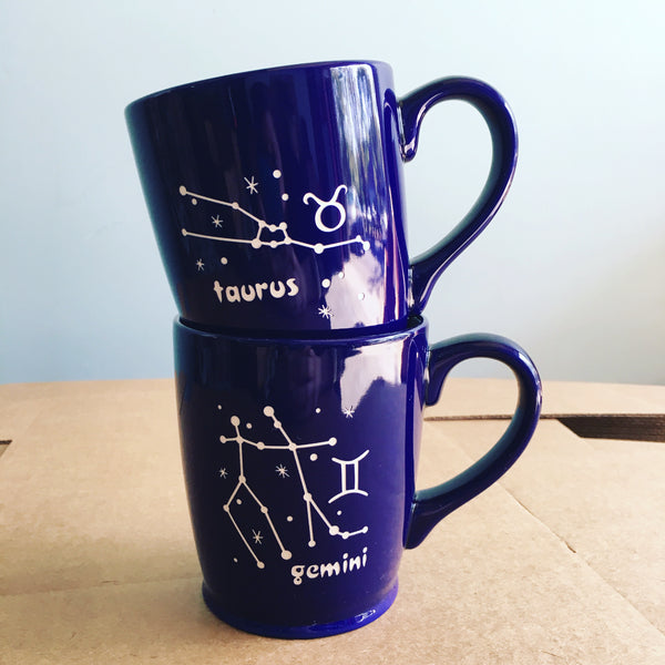 Zodiac constellation mugs