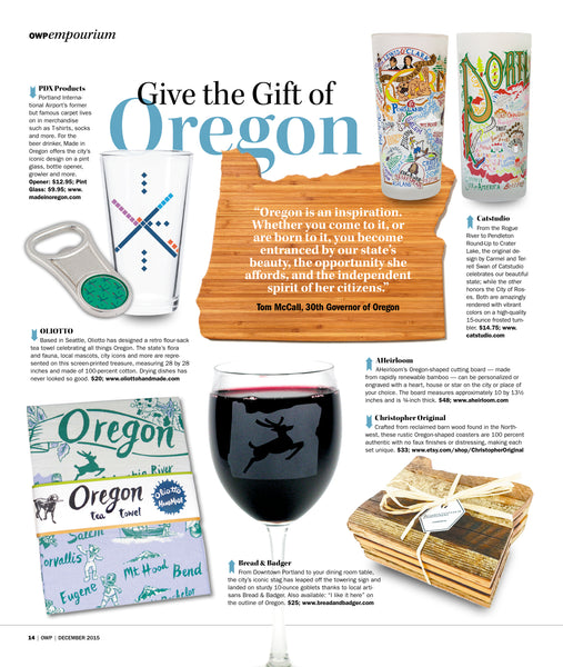 Stag wine glass in Oregon Wine Press gift guide