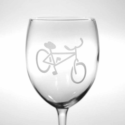 bicycle wine glass