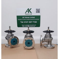 Stainless Steel Angle Pattern Diaphragm Valves ready for shipping