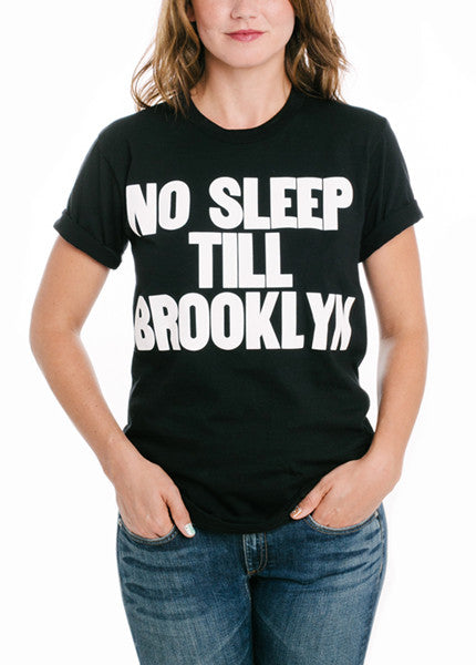 No Sleep Till Brooklyn Crewneck Tee – Paper Jam Press