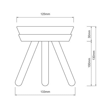INHERENT Oreo Table Tall Small Size Guide