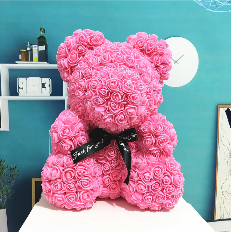 ours en rose 40 cm