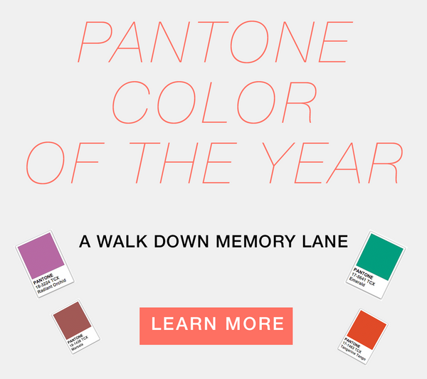 Past Pantone Color of the Year's