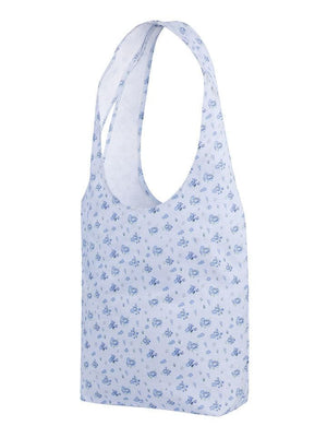 wildflower forget me not floral tote bag