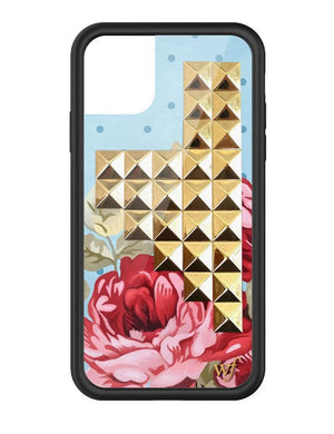 wildflower blue floral stud iphone 11 