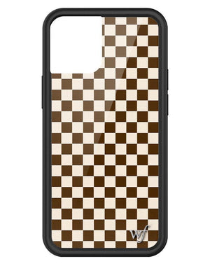 wildflower checkers iphone 12mini|brown