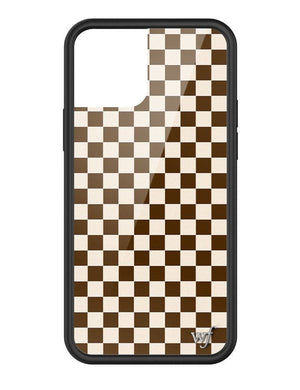 wildflower checkers iphone 12/12pro|brown