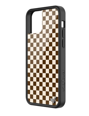 wildflower checkers iphone 12/12pro|brown