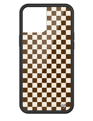 wildflower checkers iphone 12promax|brown