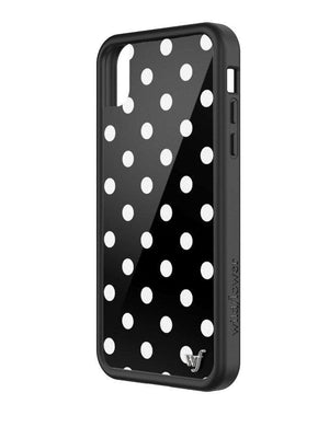 Polka Dot iPhone Xr Case | Black and White.