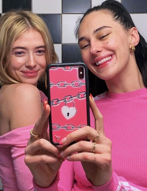 Devon Carlson Pink Chains iPhone Xr Case