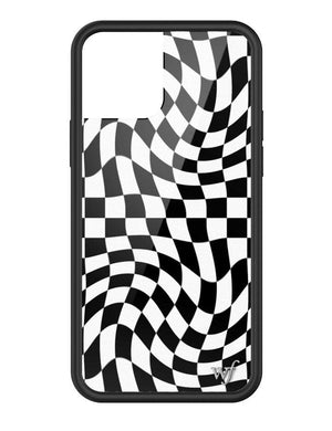 Crazy Checkers iPhone 12/12 Pro Case | Black