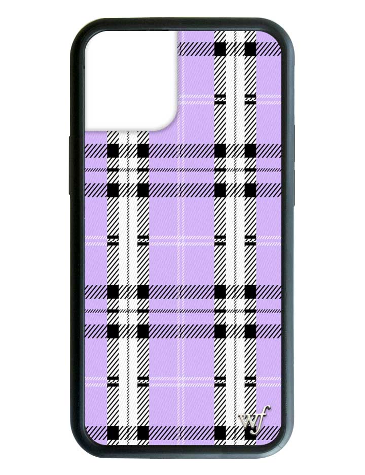 purple plaid iphone case