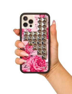 wildflower pink floral stud iphone 13