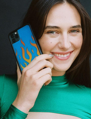 Flames iPhone Xs Max Case | Blue