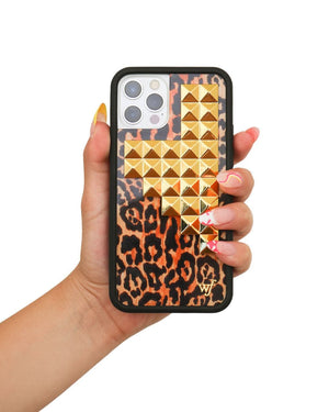 wildflower leopard love stud iphone 12/12pro