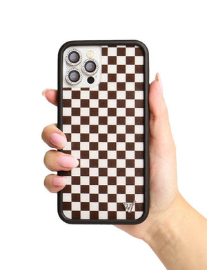 wildflower checkers iphone 14promax|brown