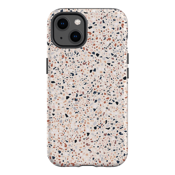 iPhone Case Terrazzo Pattern Case Google Pixel Realistic Granite Teal Samsung Case Patterned Green TERRAZZO Black Phone Case LG