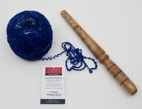 Wind your sock blank into a ball before knitting with it!