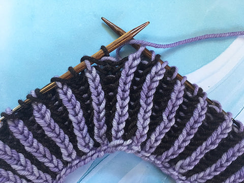 brioche knitting right side light dominant