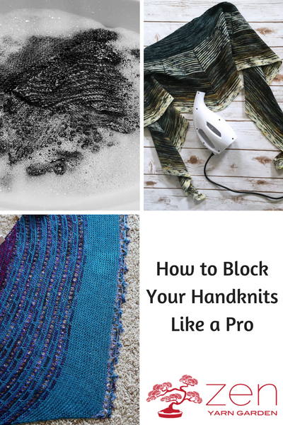 how to block your hand knits like a pro - tutorial on the Zen Yarn Garden blog