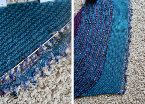 How to block a knitted shawl on the Zen Yarn Garden Blog