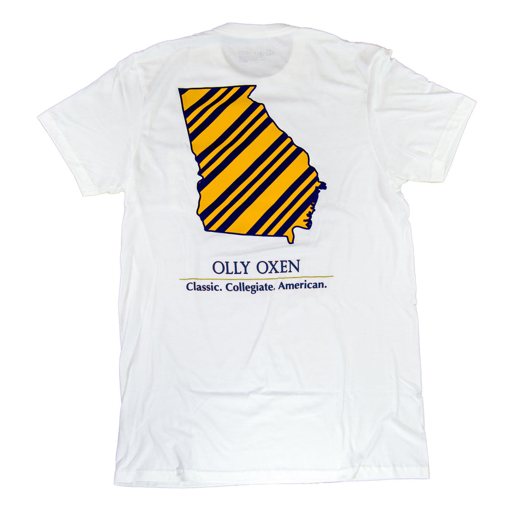 Georgia Repp T-Shirt Navy & Gold