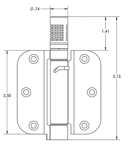 ceasefire door hinge measurements