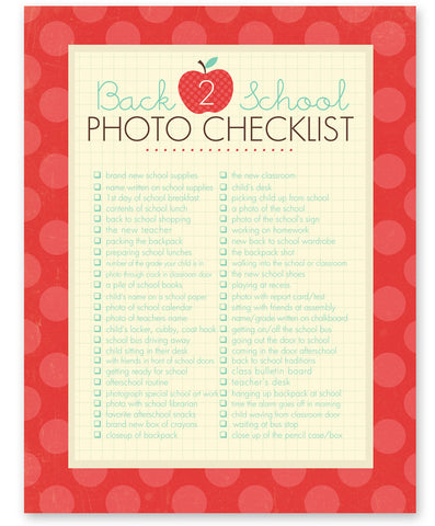 Simple As That Blog Back 2 School Photo Checklist